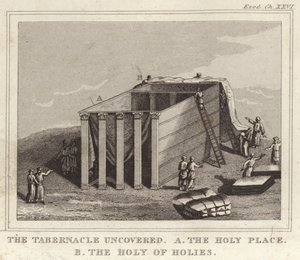 The Tabernacle Uncovered, A the Holy Place, B the Holy of Holies by English School