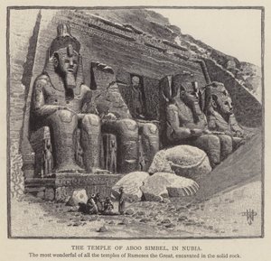 The Temple of Aboo Simbel, in Nubia by English School