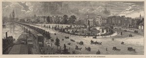 The Thames Embankment, Whitehall, showing the ground claimed by the Government by English School
