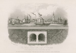 The Thames Tunnel with a View of Rotherhithe by English School