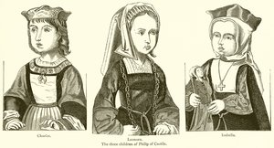The Three Children of Philip of Castile by English School