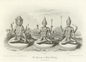 The Trimurti or Hindu Trinity by English School