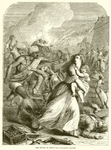 The Troops of Tippoo Saib Pillaging Madras by English School