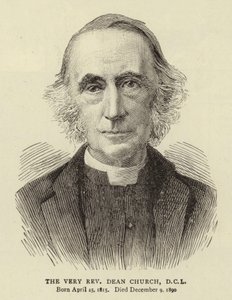 The Very Reverend Dean Church by English School