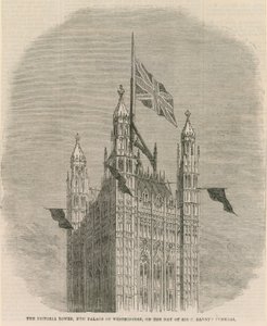 The Victoria Tower, New Palace of Westminster, on the Day of Sir C Barnet