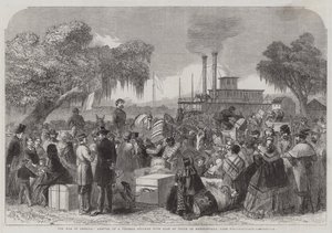 The War in America, Arrival of a Federal Steamer with Flag of Truce at Madisonville, Lake Portchartrain by English School