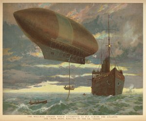 The Wellman airship which attempted to fly across the Atlantic, the crew being rescued by the S.S. 