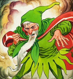 The Wizard Casts His Curse by English School