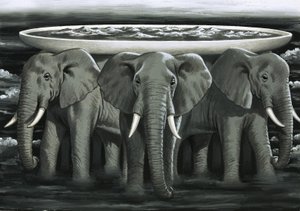 The Ancient Asiatic Legend that the Earth Was Shaped Like a Saucer Resting on the Backs of Elephants