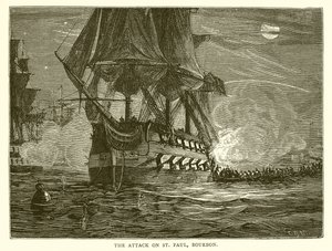 The Attack on St. Paul, Bourbon by English School