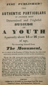 The Authentic Particulars of Another Most Determined and Frightful Suicide by English School