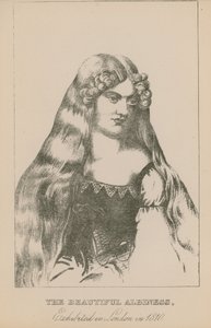 The Beautiful Albiness, Exhibited in London in 1810 by English School