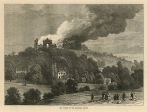 The Burning of the Alexandra Palace by English School