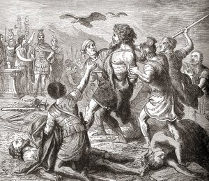The capture of Teutobochus, a legendary giant and king of the Teutons, from Ward and Lock