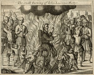 The Cruel Burning of John Laurence, Martyr by English School