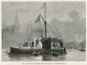 The Cylinder Ship Cleopatra, with the Obelisk, at Westminster Bridge by English School