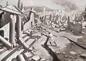 The earthquake at Sparta, ancient Greece, 464 BC, from Hutchinson