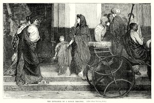 The Entrance of a Roman Theatre by English School