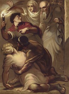 The Fall of Eutychus from the Window by English School