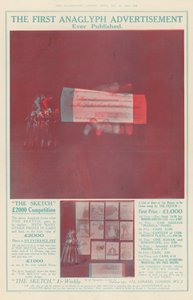 The First Anaglyph Advertisement Ever Published by English School
