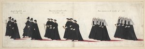 The funeral procession of Queen Elizabeth I to Westminster Abbey, 28th April 1603 by English School
