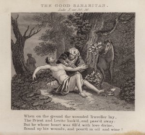 The Good Samaritan, Luke X, ver 30, 36 by English School