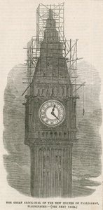 The Great Clock Tower of the New Houses of Parliament by English School