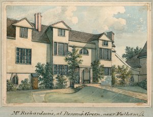 The Home of Samuel Richardson at Parsons Green, Near Fulham, London by English School