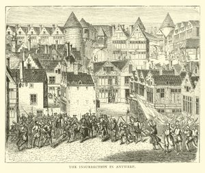 The Insurrection in Antwerp by English School