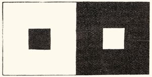 The Irradiation Illusion of Visual Perception in Which a Light Area of the Visual Field Looks Larger Than an Otherwise Identical Dark Area by English School