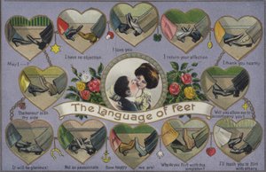 The language of feet, flirting by playing footsie by English School