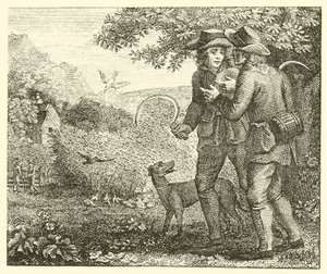 The lark and her young ones by English School