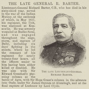 The late Lieutenant-General Richard Barter by English School