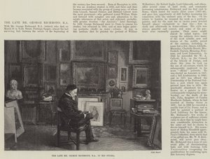 The Late Mr George Richmond, RA, in His Studio by English School