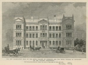 The new Examination Hall of the Royal College of Surgeons and the Royal College of Physicians by English School