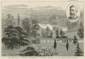 The new park at Highgate presented by Sir Sydney Waterlow by English School