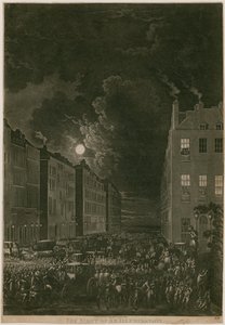 The night of an illumination, 29 April 1802; Portman Square, London by English School