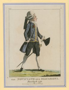 The noviciate of a Macaroni, Ranelagh, 1772 by English School