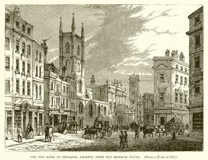 The Old Bank of England, Looking from the Mansion House by English School