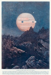 The planet Jupiter as seen from one of its moons by English School