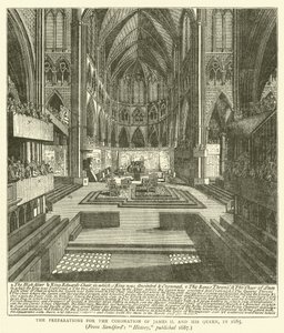 The preparations for the coronation of James II and His Queen, in 1685, from Sandford