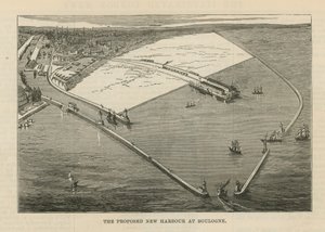The Proposed New Harbour at Boulogne by English School