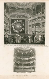The proscenium of the English Opera House in the Strand (late Lyceum) by English School