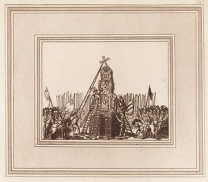 The pulling down of the Cheapside Cross on 2 May 1643 by English School