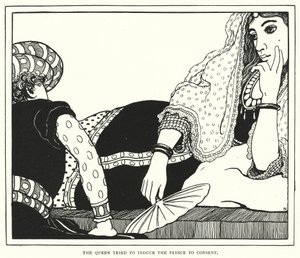 The queen tried to induce the prince to consent by English School