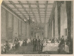 The Refreshment Room in the House of Commons by English School