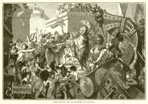 The Return of Alcibiades to Athens by English School