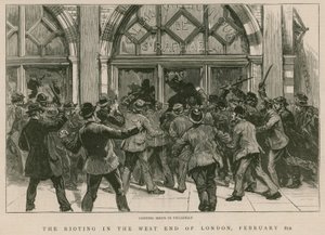 The Rioting in the West End of London, 8 February 1886: Looting Shops in Piccadilly by English School