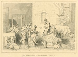 The Shepherds at Bethlehem, Luke II by English School