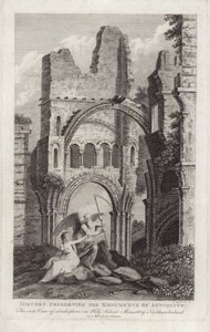 The side view of Lindisfarne by English School